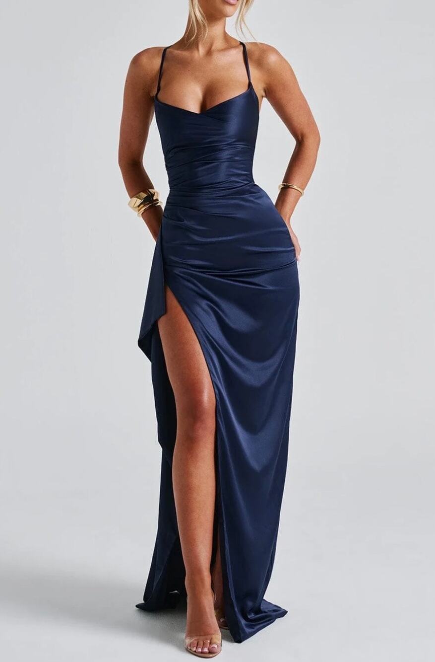 Babyboo Helen Maxi Full length Dress Navy Size XL NEW NWT